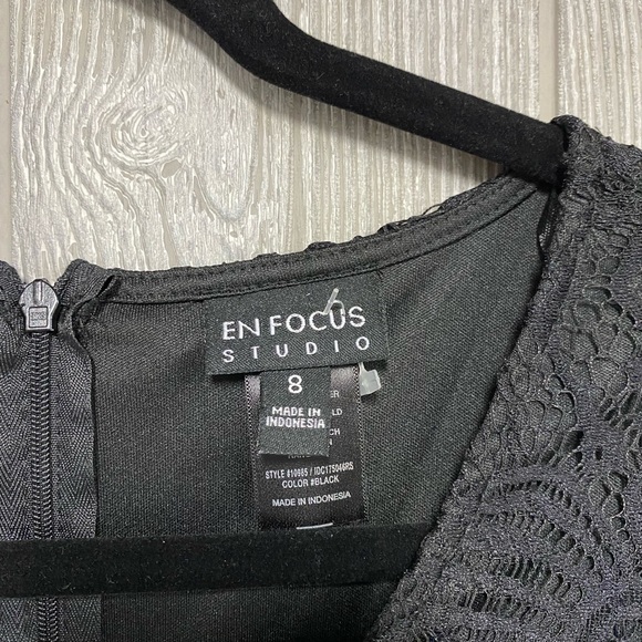 Black Lace Enfocus Studio Dress Size 8 EUC - Picture 7 of 7